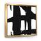 Designart Black & White Crossing Paths II Modern & Contemporary Framed Canvas